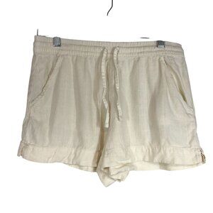 PACSUN -  WOMEN'S MEDIUM - CREAM VISCOSE BLEND PULL ON SHORT